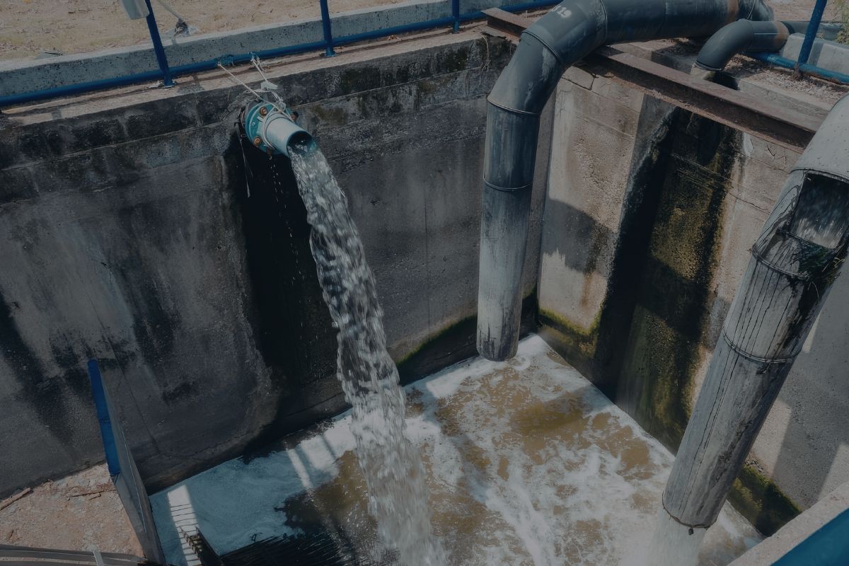 Water treatment plant control room